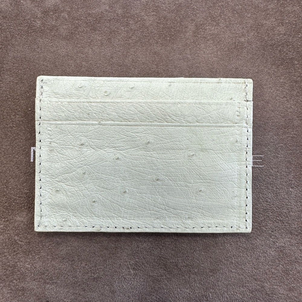 Genuine Ostrich leather cardholder wallet